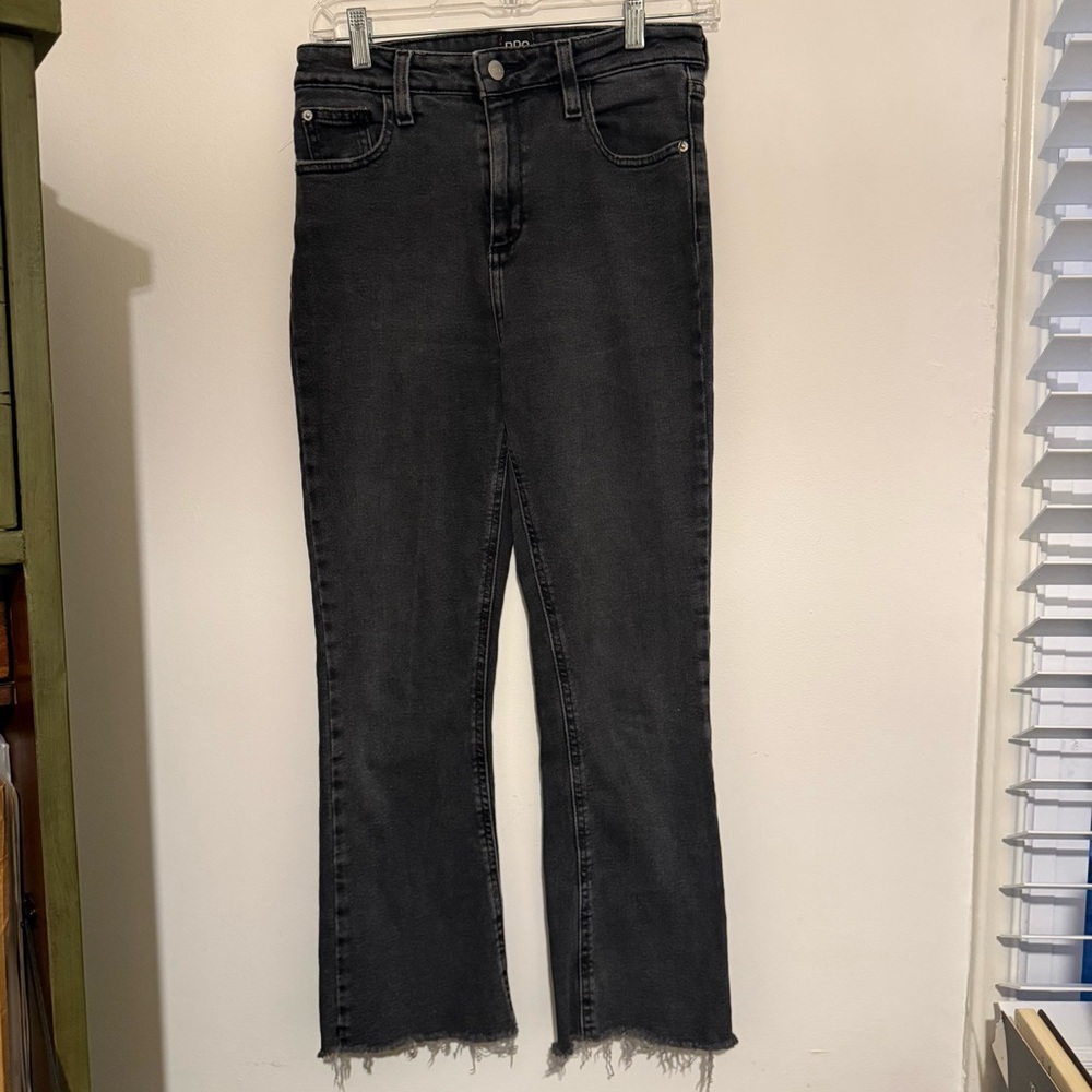 BDG Black Kick Flare High Rise Crop Jeans